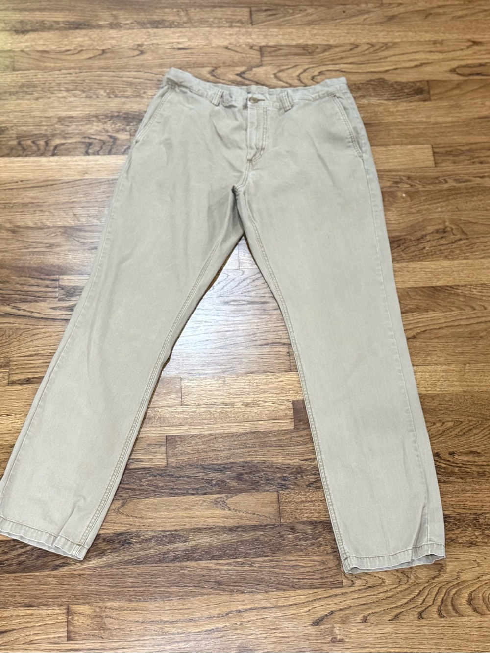 Old Navy Mens Chino Pants 34x34 Khaki Tan Straight Leg 100% Cotton Casual